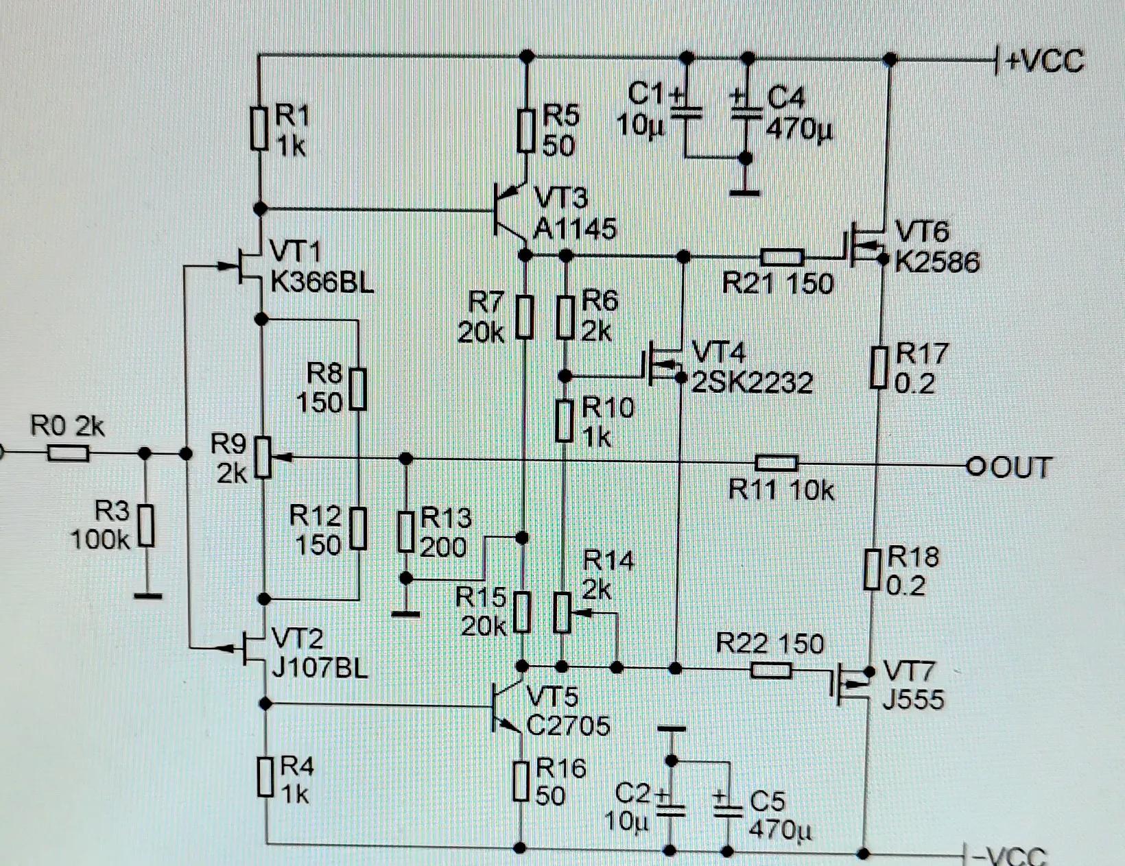 场效应功放管型号大全,最简洁的场效应管功放电路