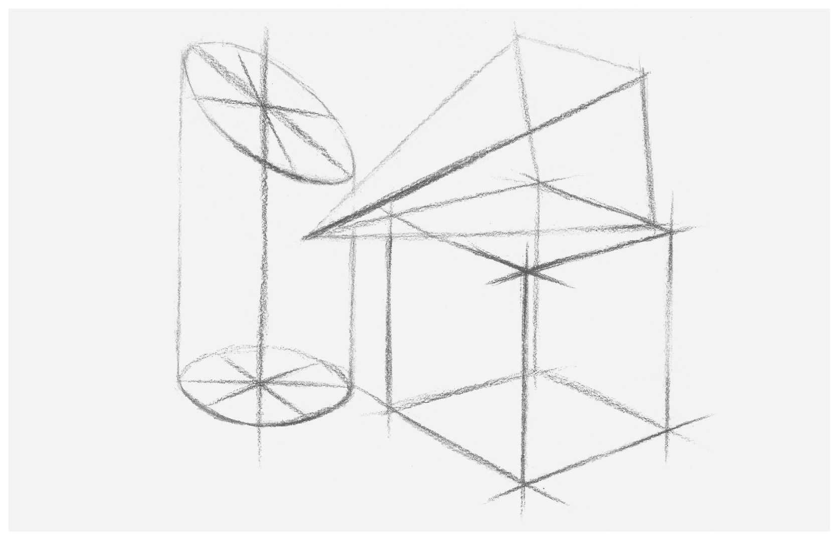 结构素描几何体教学长方形,16种素描基础几何体画法