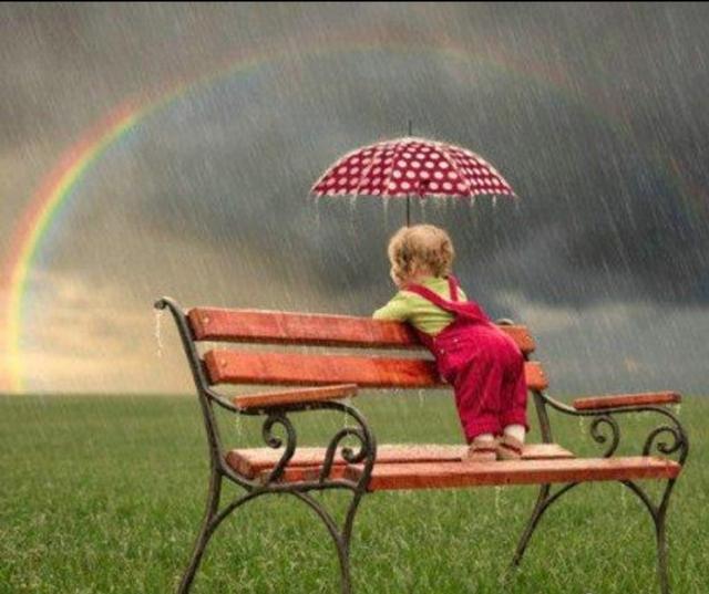 下雨了创意美术早教,下雨童趣背景