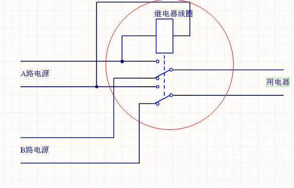 双路开关电源正确接线图,双电源自动切换开关指示灯接线图