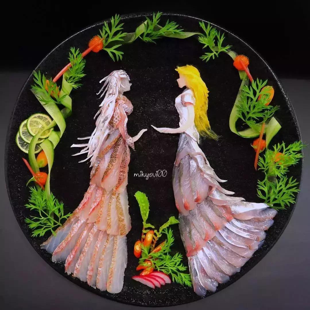 他用3d作画每张图都美到窒息,用三文鱼作画也能美到爆