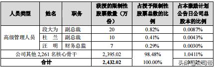 科大讯飞限制性股权激励名单王欣,科大讯飞股权激励解禁
