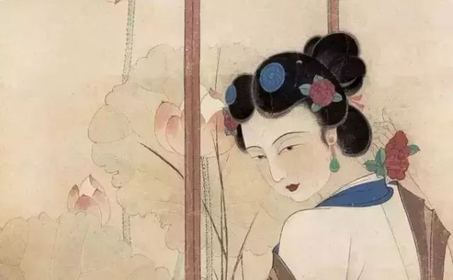 张大千画作美人鹦鹉图,张大千四大美人图真迹