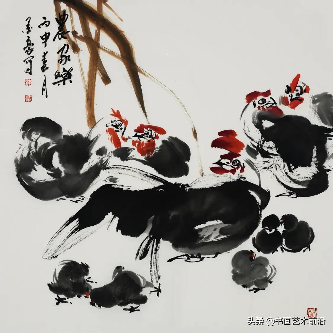 墨豪画鸡自成一家,墨豪画鸡高清大图