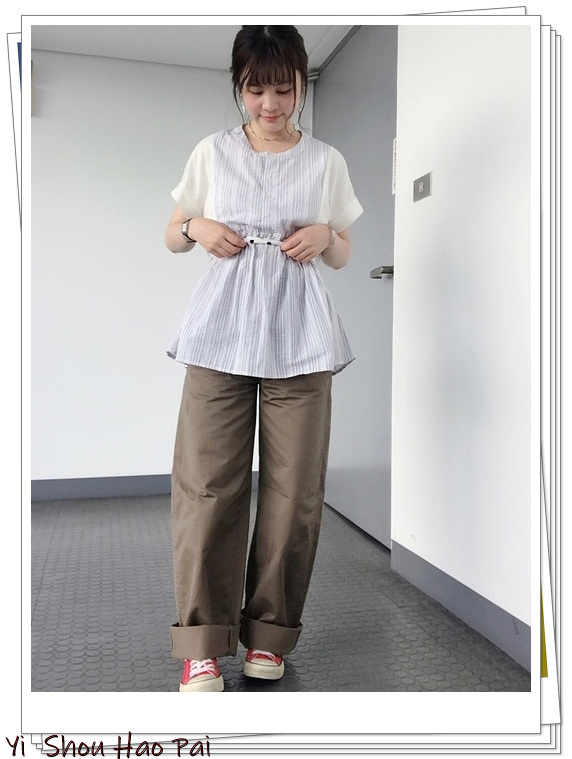 优衣库高腰阔腿直筒裤穿搭,优衣库的高腰宽腿裤