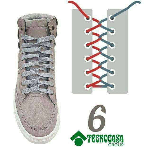 鞋带怎么系穿孔图片,教你如何系鞋带最全鞋带穿孔技巧