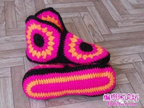钩针人字拖鞋大全图解,钩针钩拖鞋全部教程