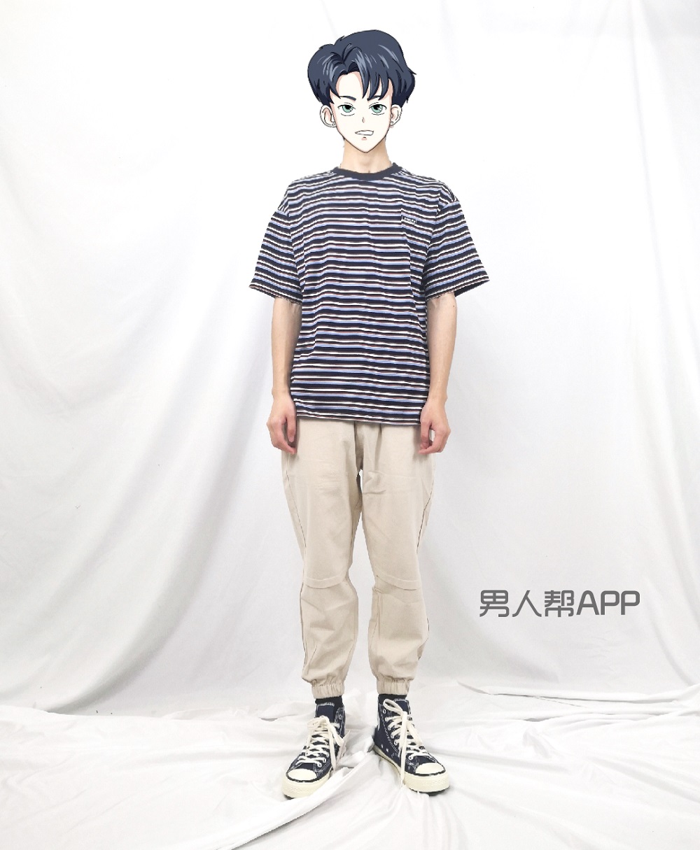 清爽的条纹系穿搭让造型简单时髦,炫彩条纹针织明星穿搭