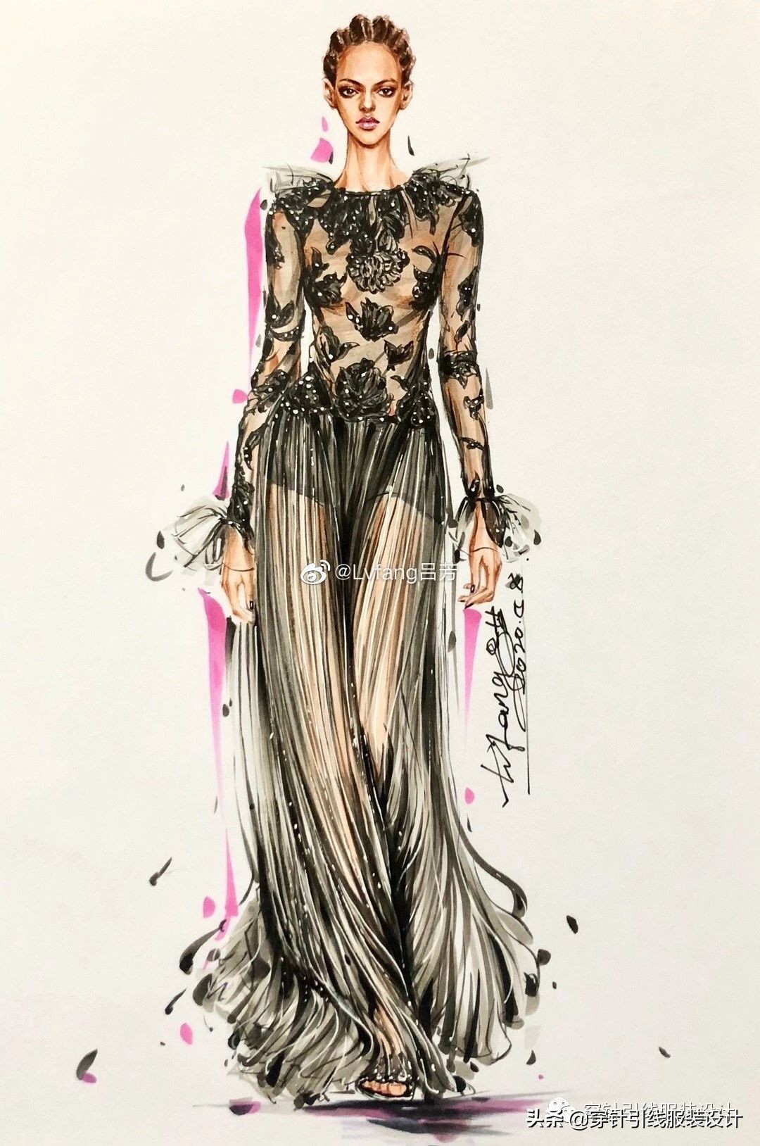 效果图手绘服装,效果图大全70-80平三室