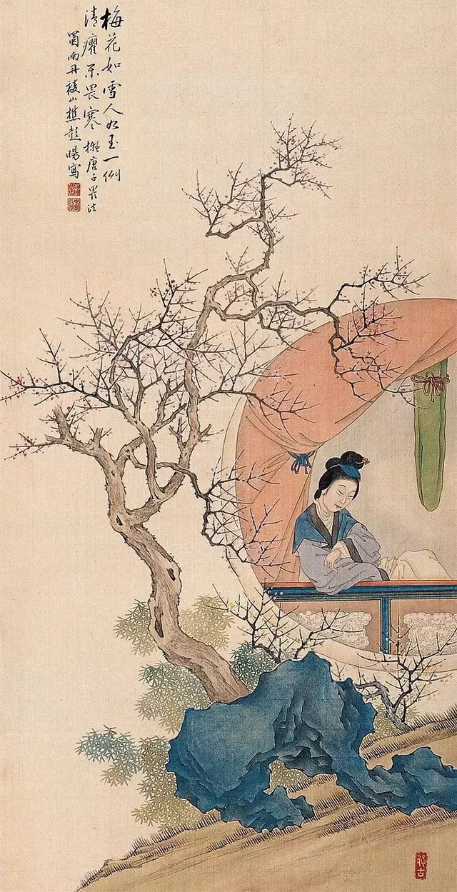 清代名家费丹旭笔下仕女图,费丹旭仕女画高清