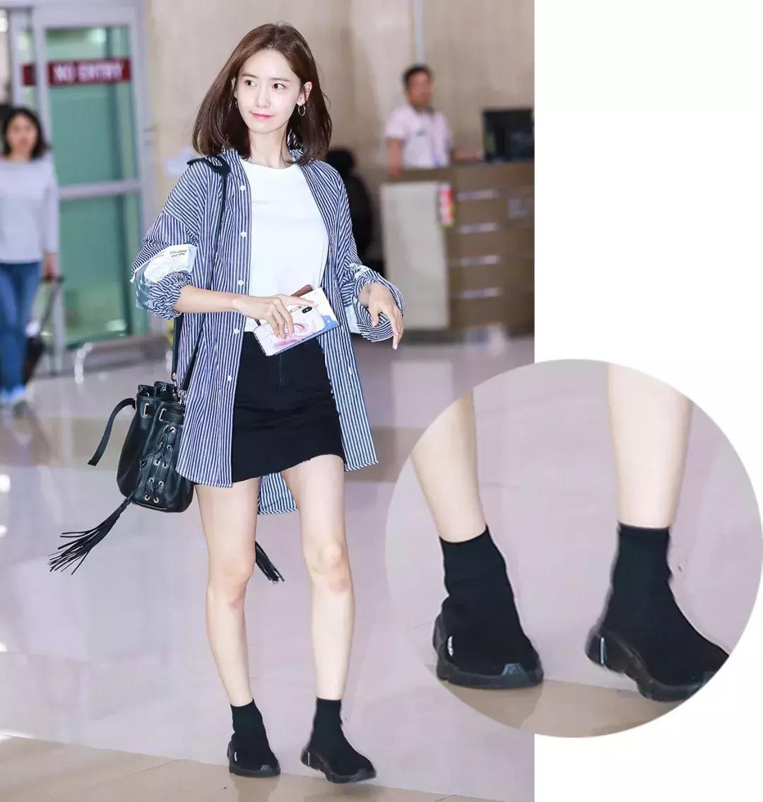 袜靴裙装解锁超能打的时髦组合,袜靴穿搭裙子