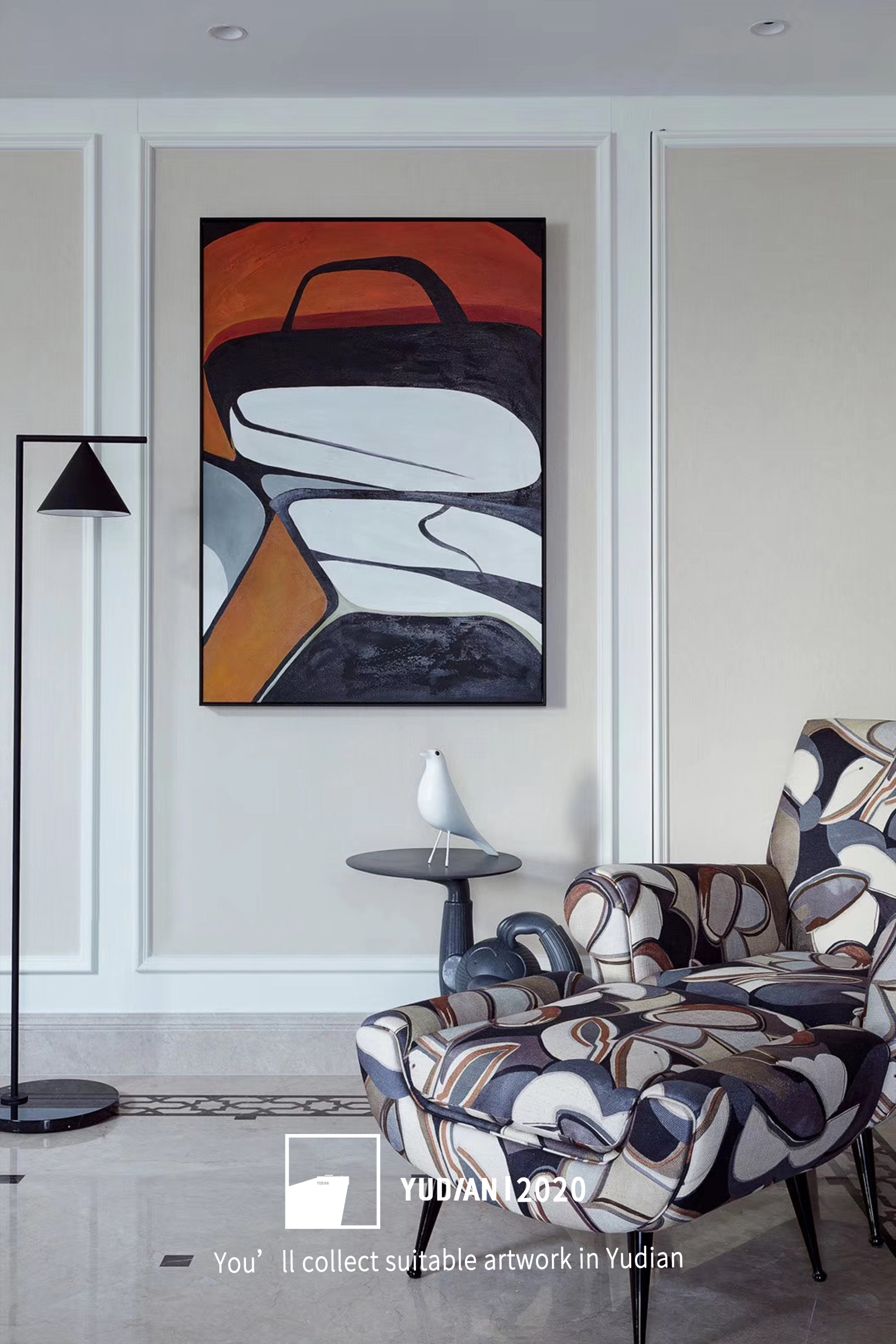 现代简约风格装饰画怎么选显高级,别墅装修装饰画推荐