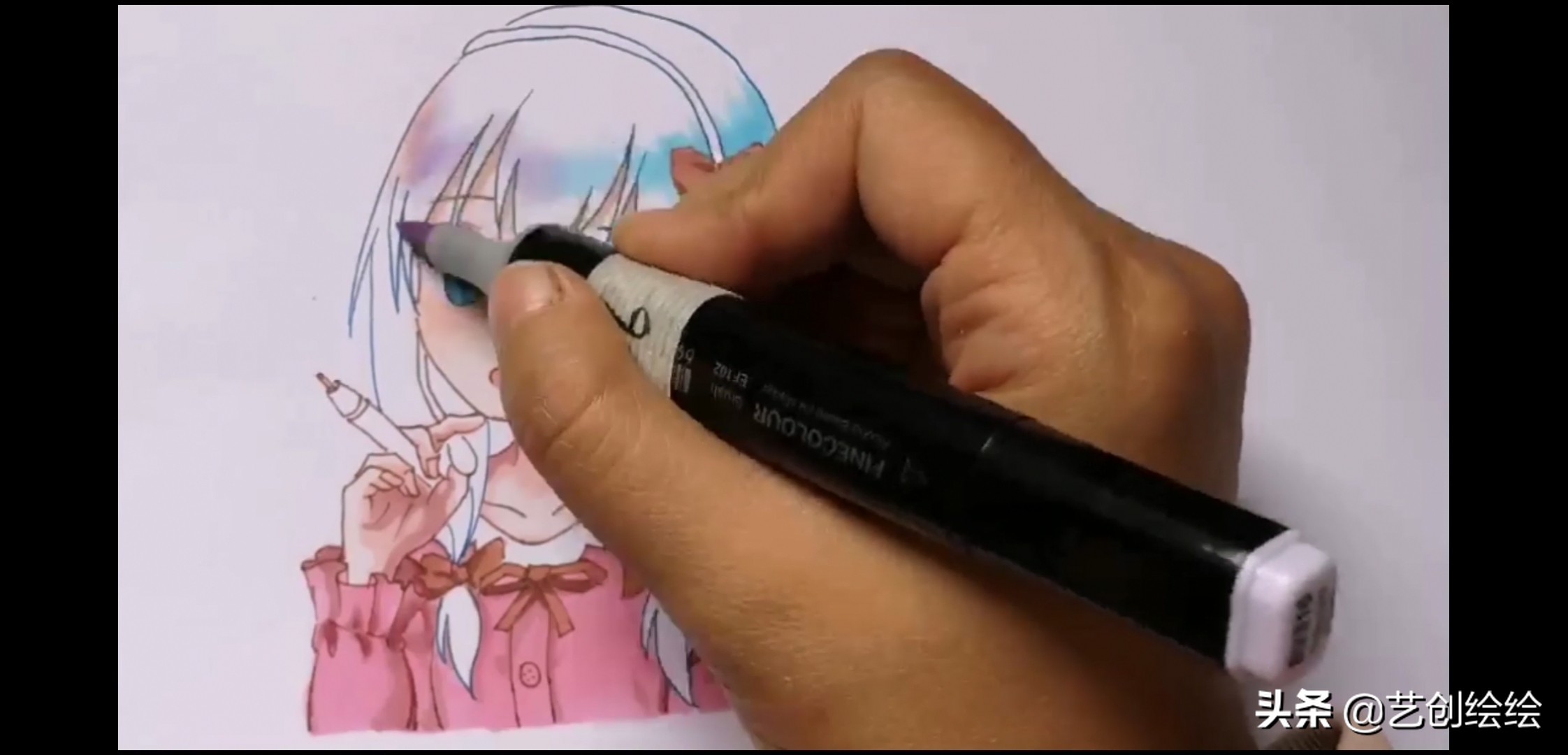 马克笔怎么画纱质的衣服,和泉纱雾马克笔配色