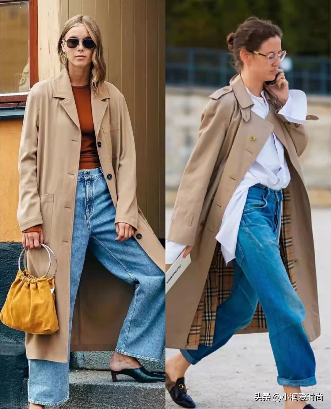 卡其色风衣秋冬穿搭示范大全,深卡其色风衣秋冬穿搭示范大全