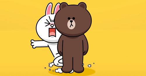 布朗熊可妮兔搞怪版,布朗熊与可妮兔网红打卡