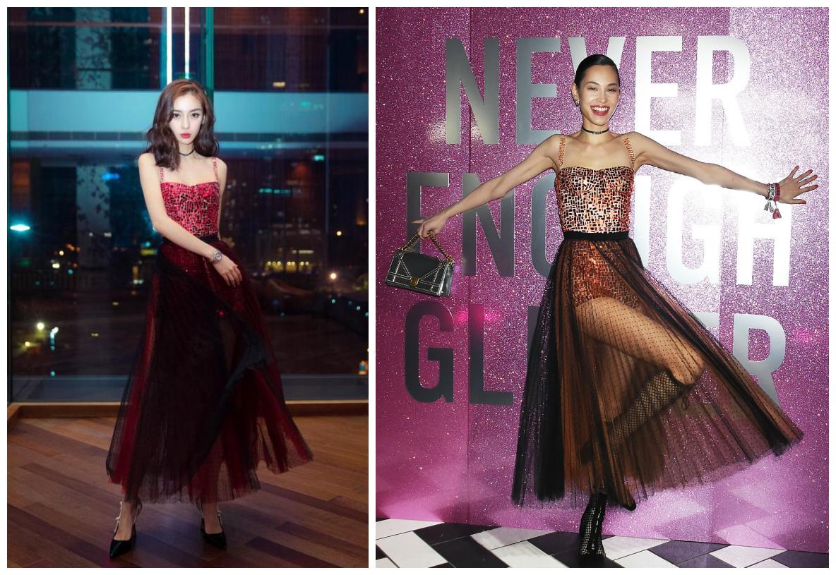 杨颖和水原希子佛牌,杨颖遇到韩国明星