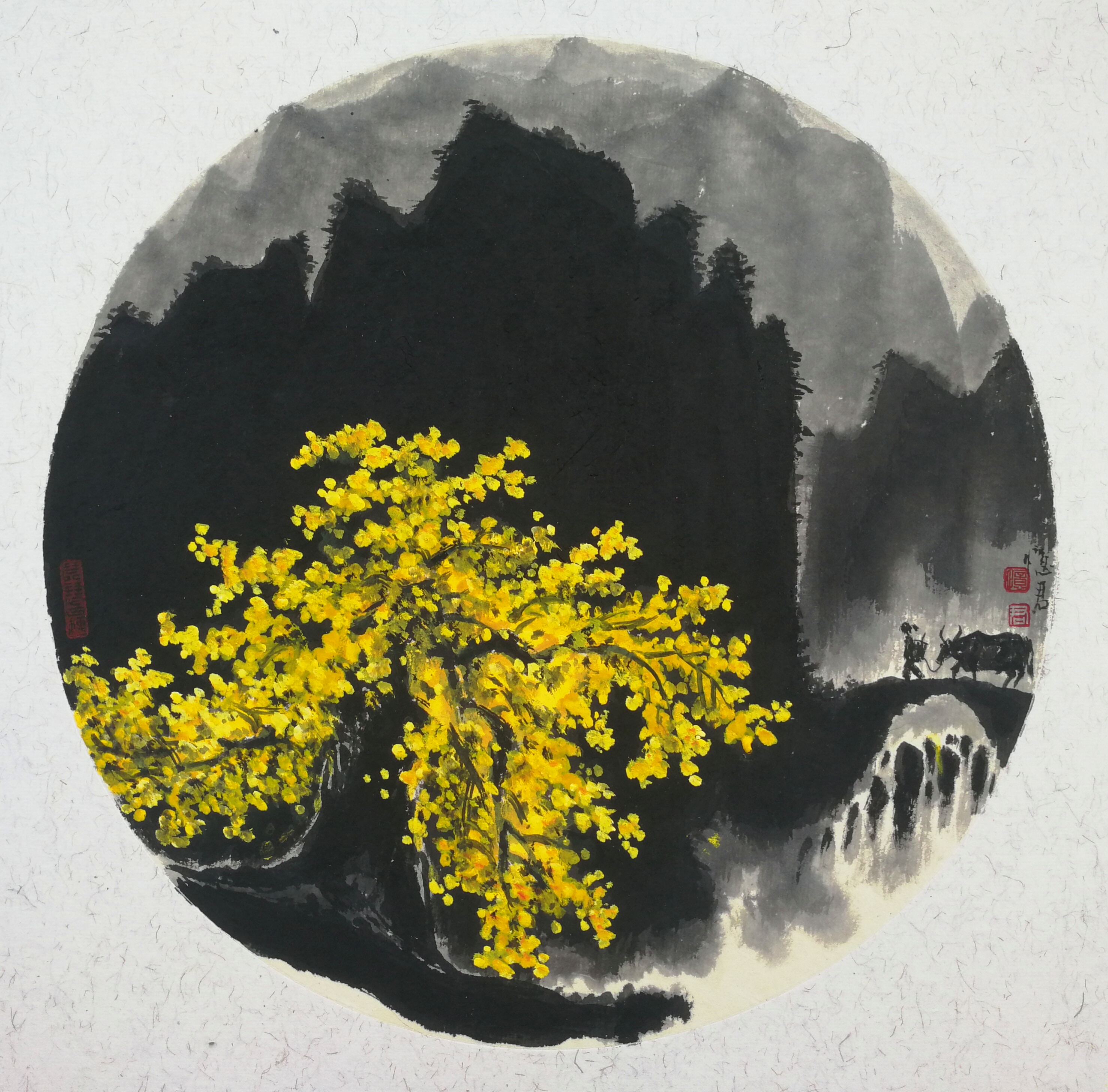 忆君银杏作品欣赏,忆君银杏画