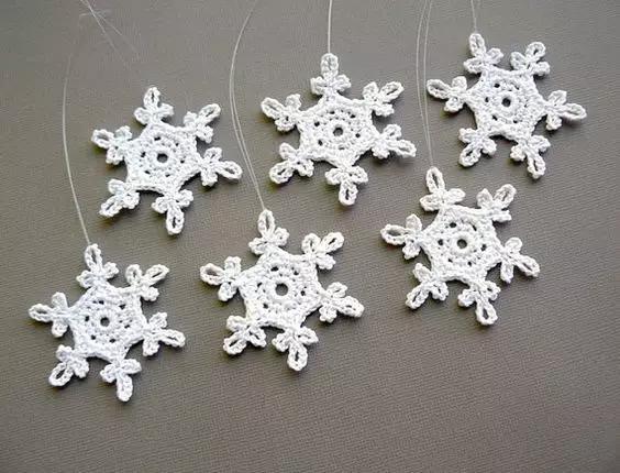简单手工钩织雪花,钩编高清雪花图解教程