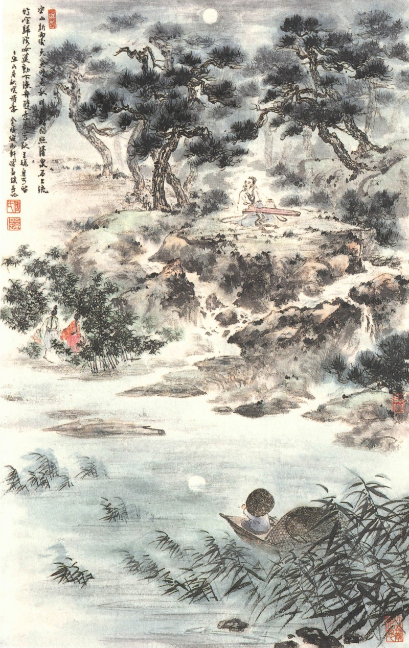 王维写意人物画赏读,中国当代书籍插图艺术欣赏之一