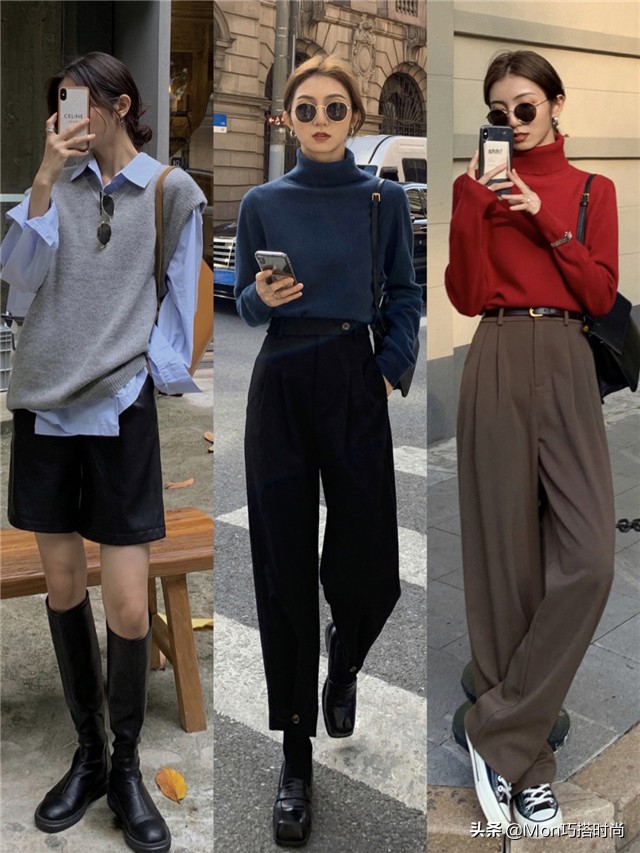 换季不知道怎么穿,毛衣穿搭韩系冬
