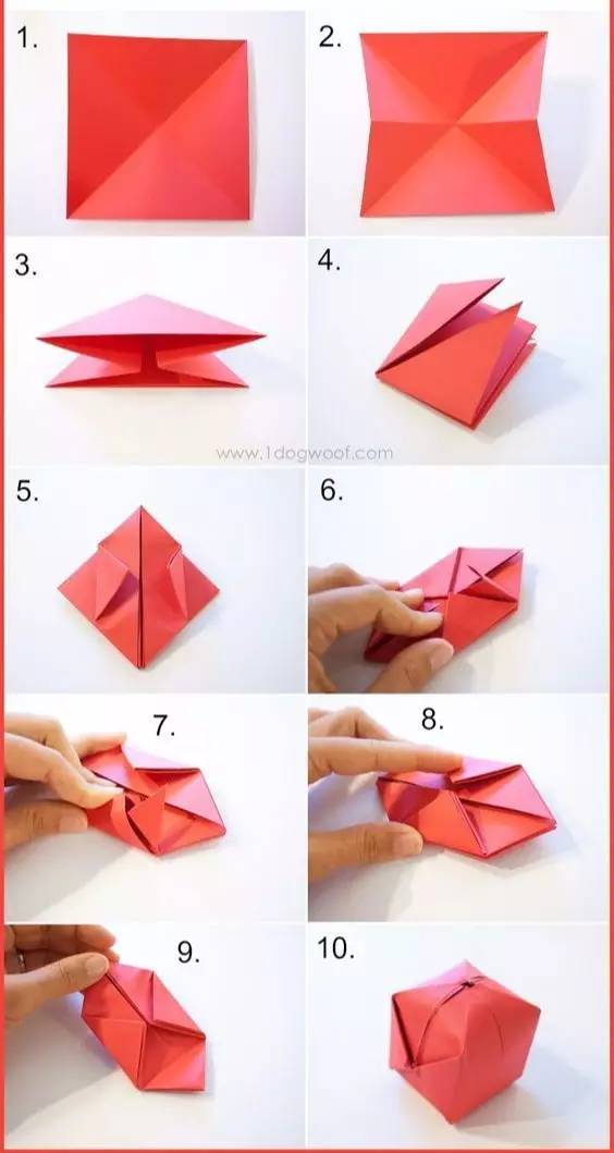 旺仔小泡芙幼儿折纸手工创意diy,折纸手工8-10岁简单的飞镖正方形