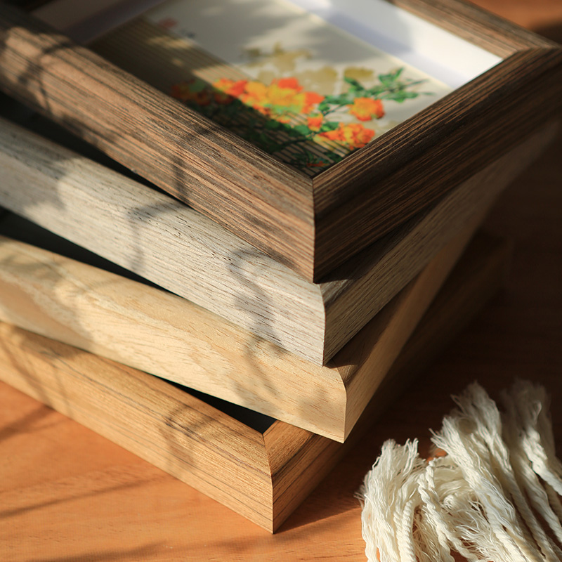 a4画框装裱实木,正方形宣纸实木画框中式装裱字画