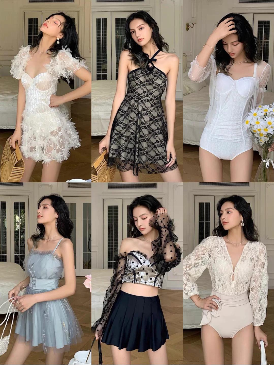 长袖泳衣女款显瘦遮肉高级感胖mm,温泉泳衣推荐胖mm显瘦遮肉200斤