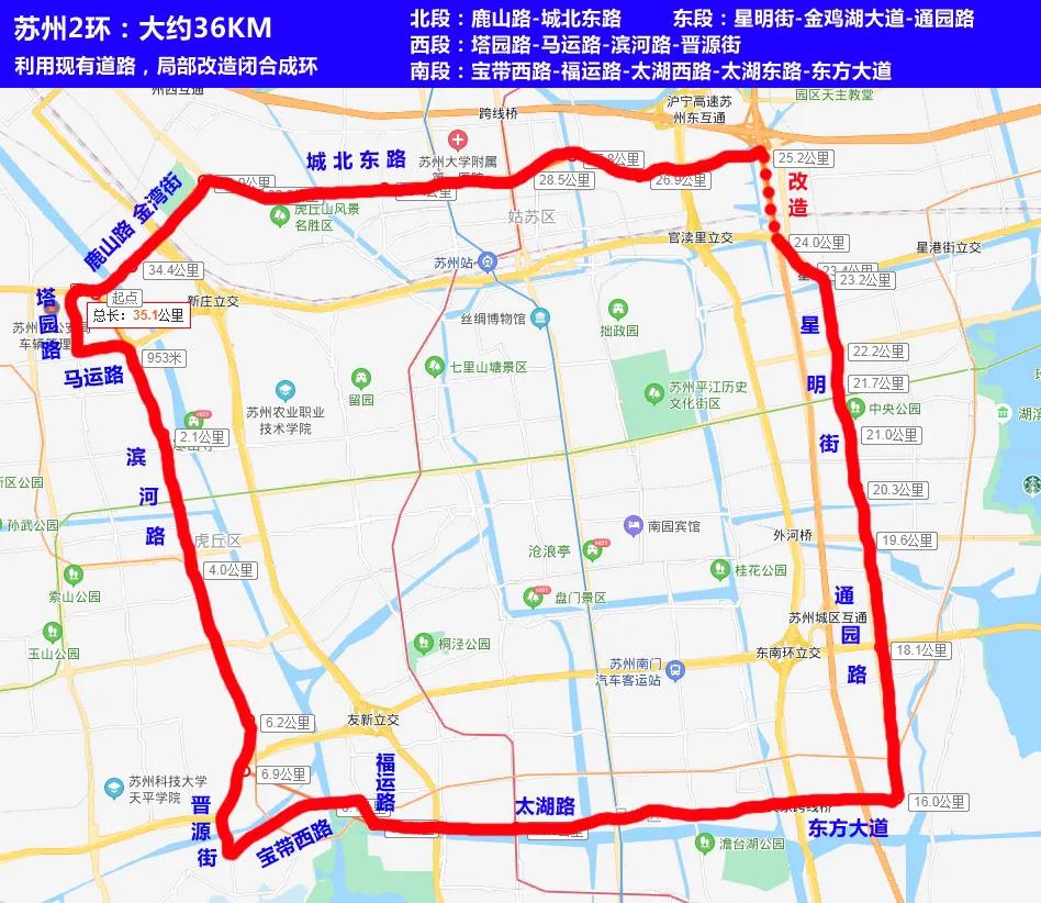 苏州市六条环线道路规划图片,苏州六大区最新规划图
