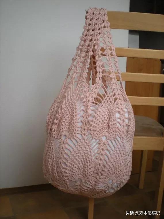 自己动手钩个小包,超实用钩织购物袋图解