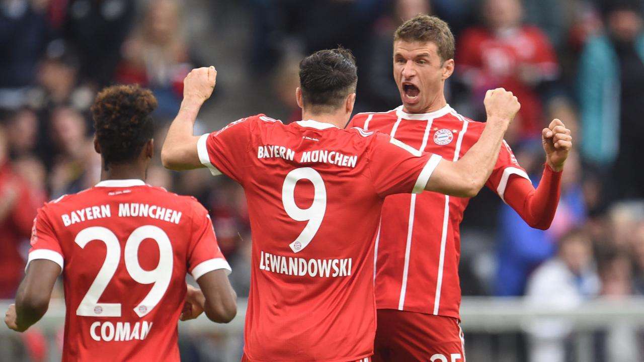 14-15赛季欧冠巴萨进球集锦,五大联赛进球榜拜仁