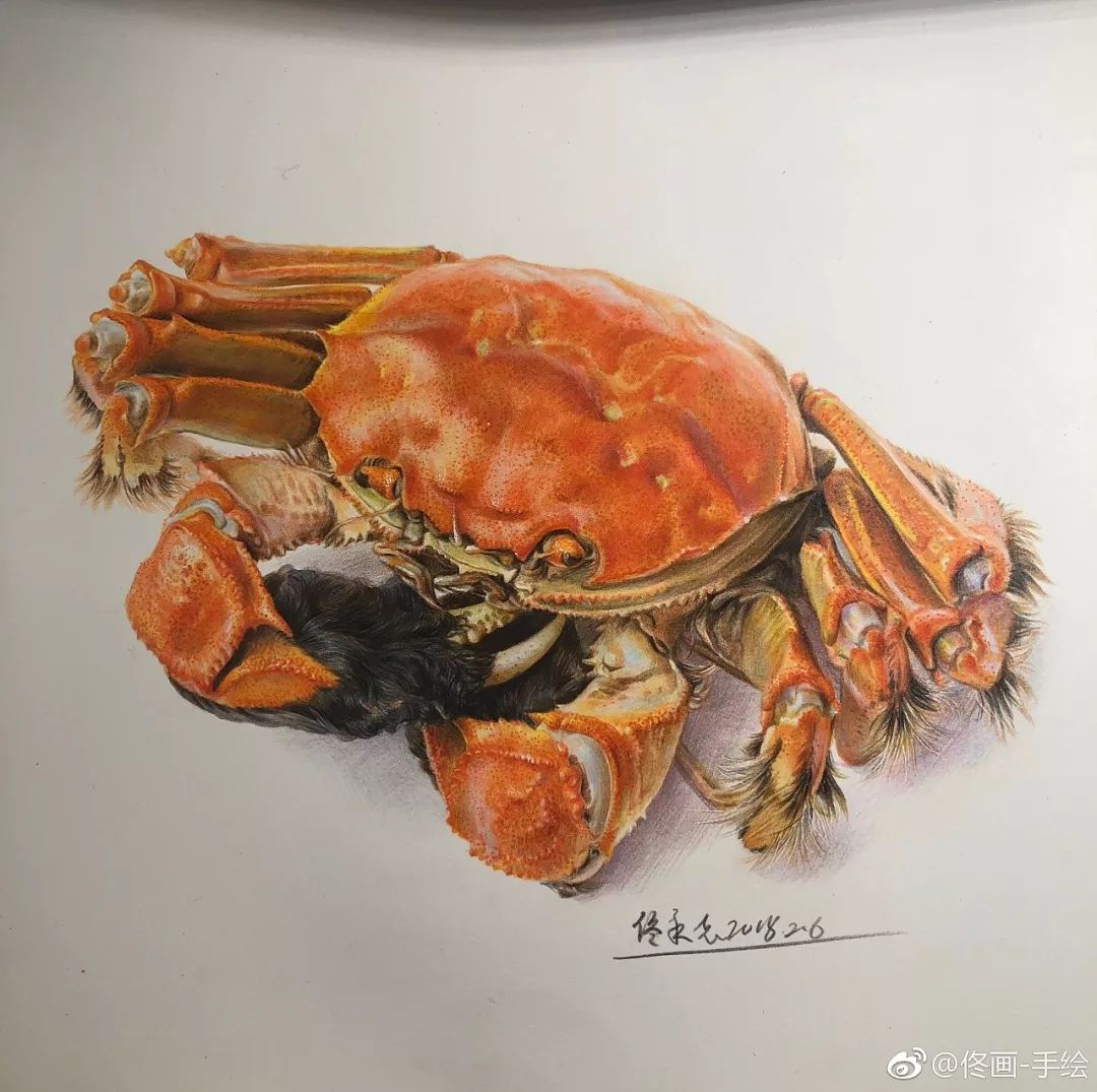 彩铅画美丽的山水画,彩铅画美人蝴蝶