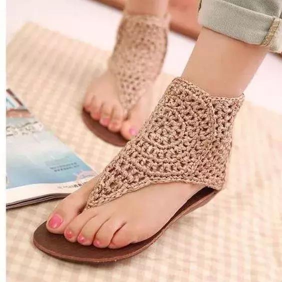 钩织婴儿凉鞋的钩法,100种夏凉鞋的钩织教程