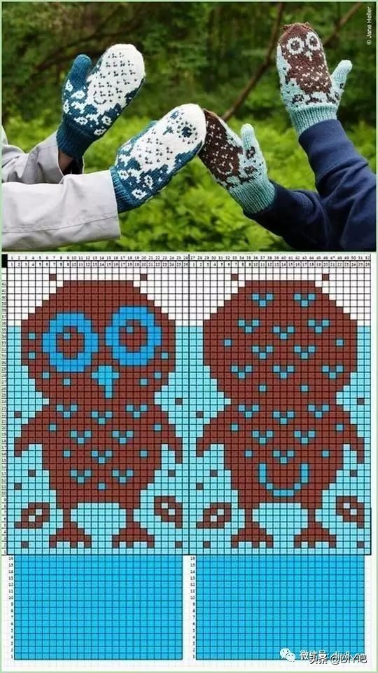 最新手套编织图冬,一线织到底的手套教程