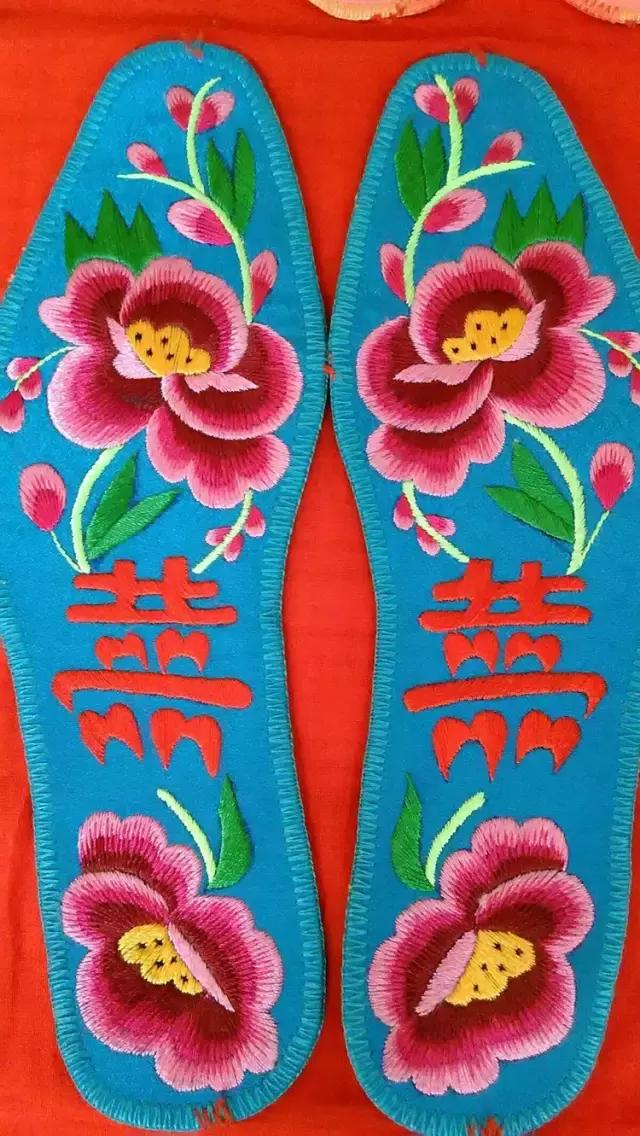 纯手工刺绣鞋垫都是什么图案,45款传统刺绣鞋垫
