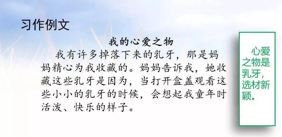 部编五上我的心爱之物作文,五上语文我的心爱之物范文