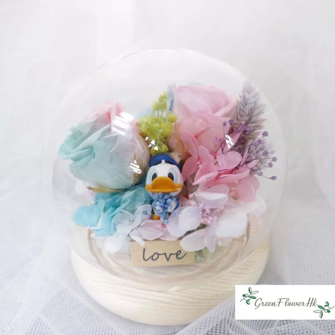 新款永生花玻璃罩,玻璃罩永生花手工diy制作