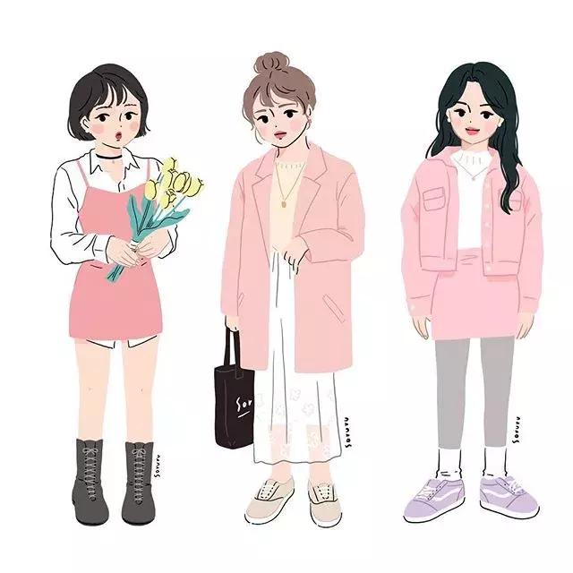 她笔下的可爱女孩，让你看懂穿衣打扮的正确要素~