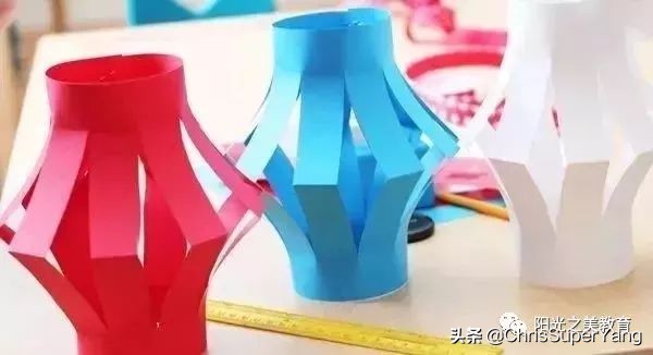 幼儿园小班元旦亲子手工立体灯笼,手工亲子灯笼