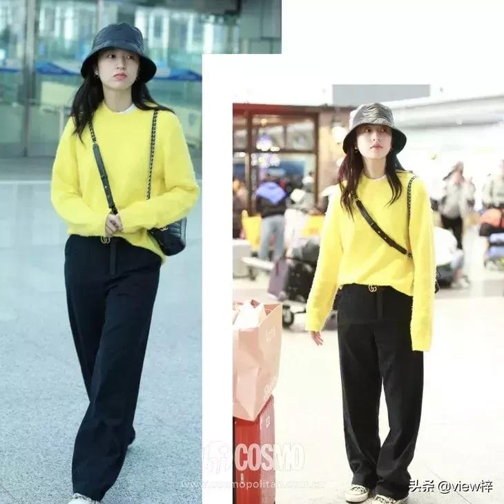 刘雯同款羊毛衫穿搭,初恋风的毛衣