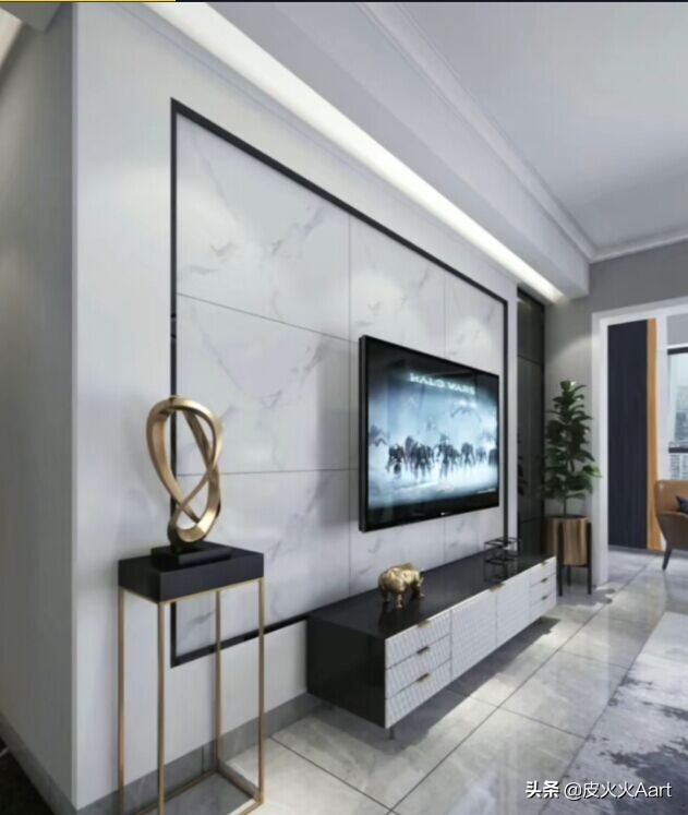 没有豪华的装修却有很美的背景墙,复式背景墙怎么装修才高档