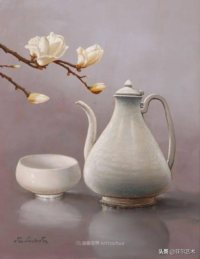 韩国画家朱世柱的作品非常出色,温暖、音乐和神秘