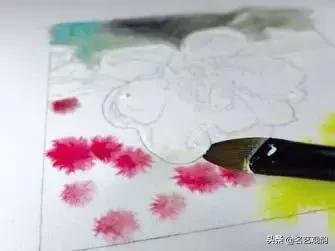 儿童水彩颜料画涂色图片,三丽鸥水彩涂色本怎么画