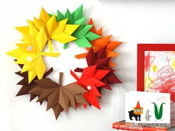 手工树叶简单,落叶手工作品树叶小动物