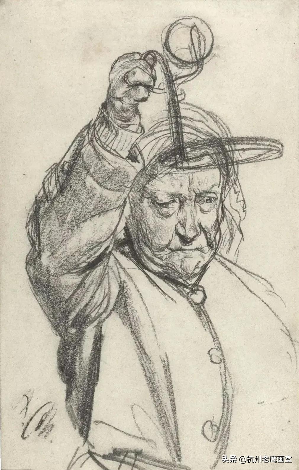 门采尔素描作品的尺寸,门采尔素描高清大图