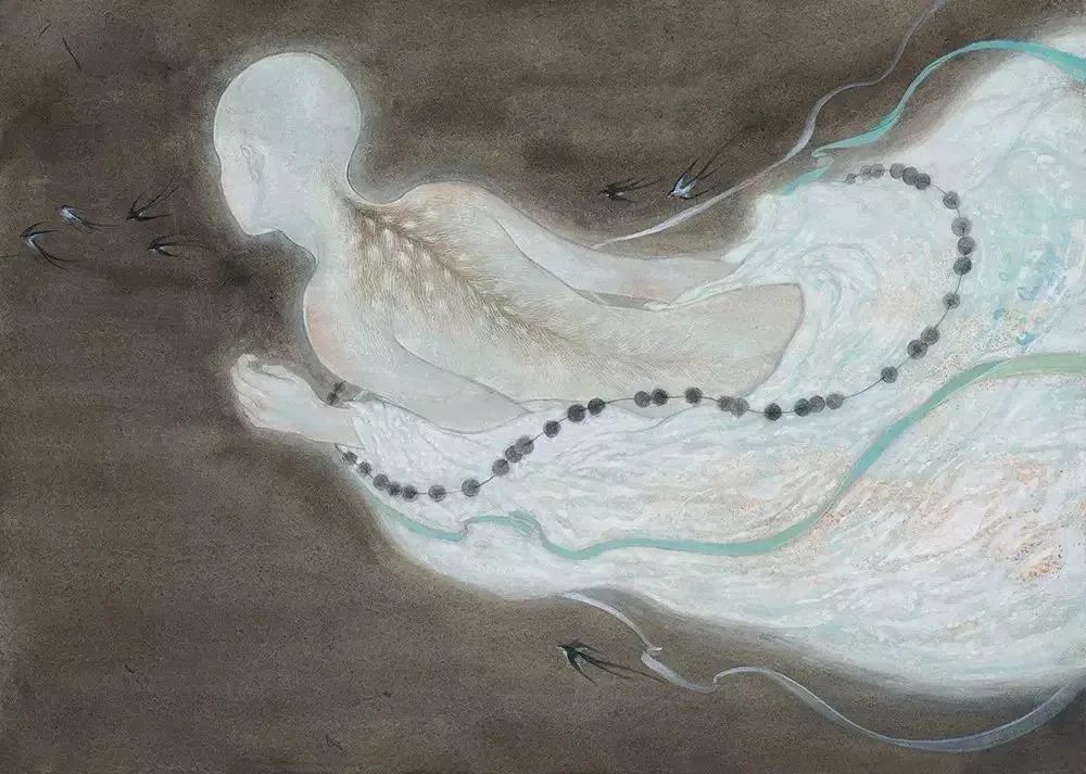 大鱼海棠唯美漫画插画设计,马克笔插画大鱼海棠