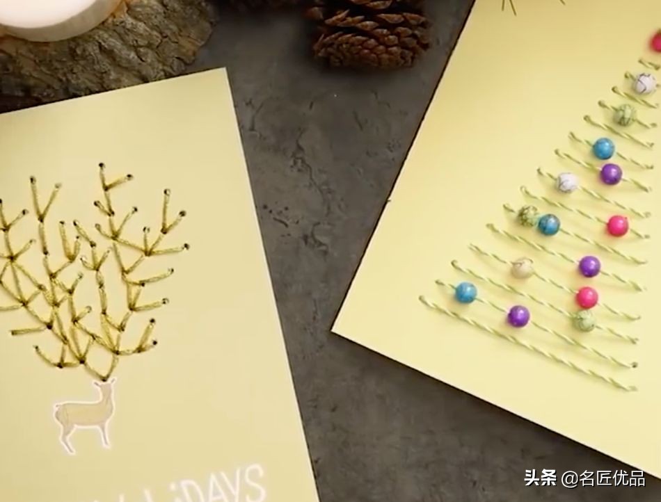 圣诞节手工礼物制作圣诞卡,2020年最火的简单易学的圣诞手工