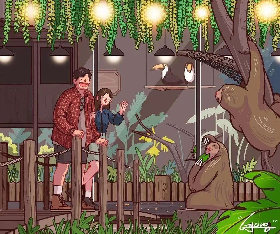 韩国插画师爱情故事,韩国插画大师情侣