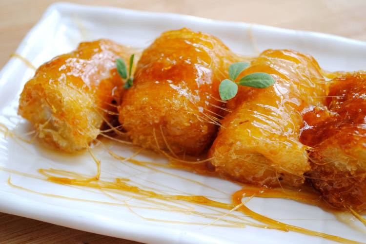 拔丝芝士香蕉小吃,简单易做的香蕉小吃儿童