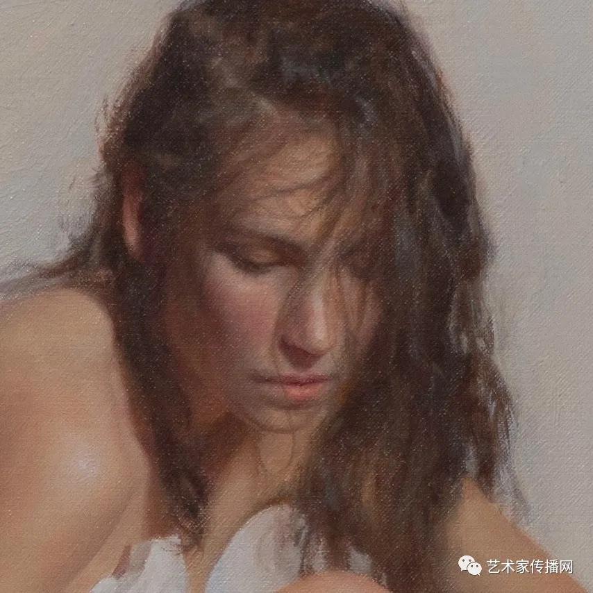美国写实油画大师作品欣赏,写实油画中国女肖像脸部调色技巧