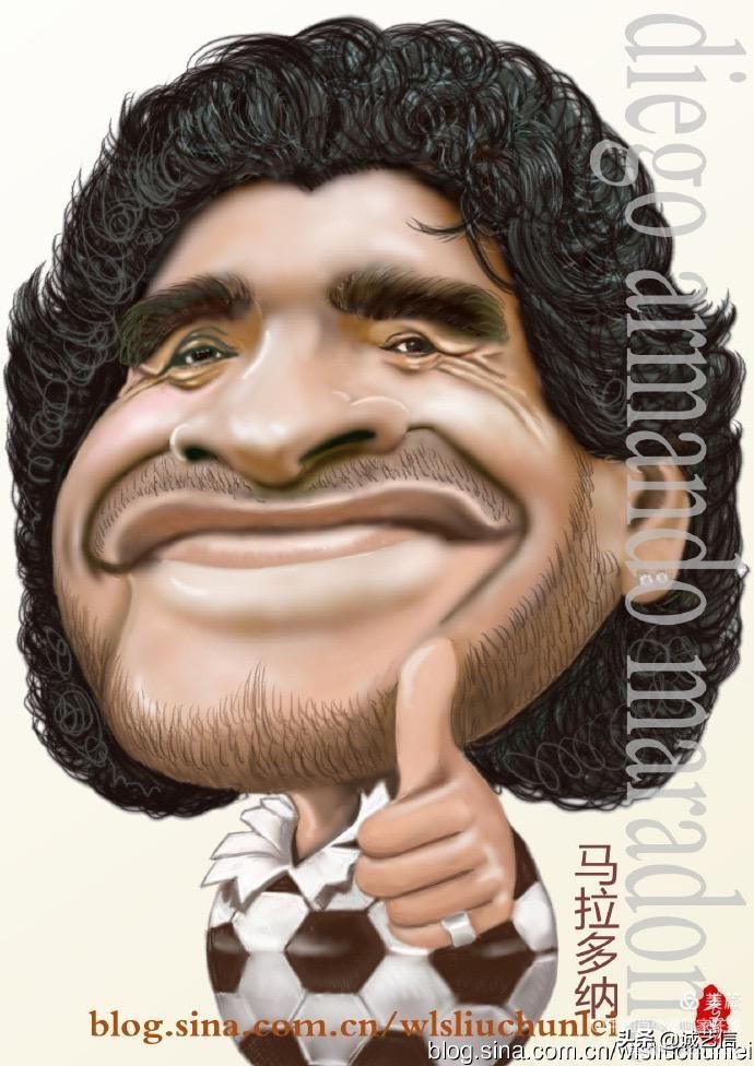 马拉多纳高清漫画壁纸,马拉多纳漫画